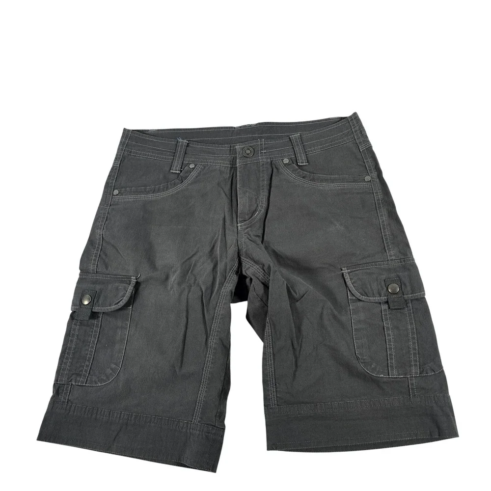 Kuhl Women Charcoal Grey‎ Cargo Shorts Size 6 Hiking Utility Outdoor Gorpcore
